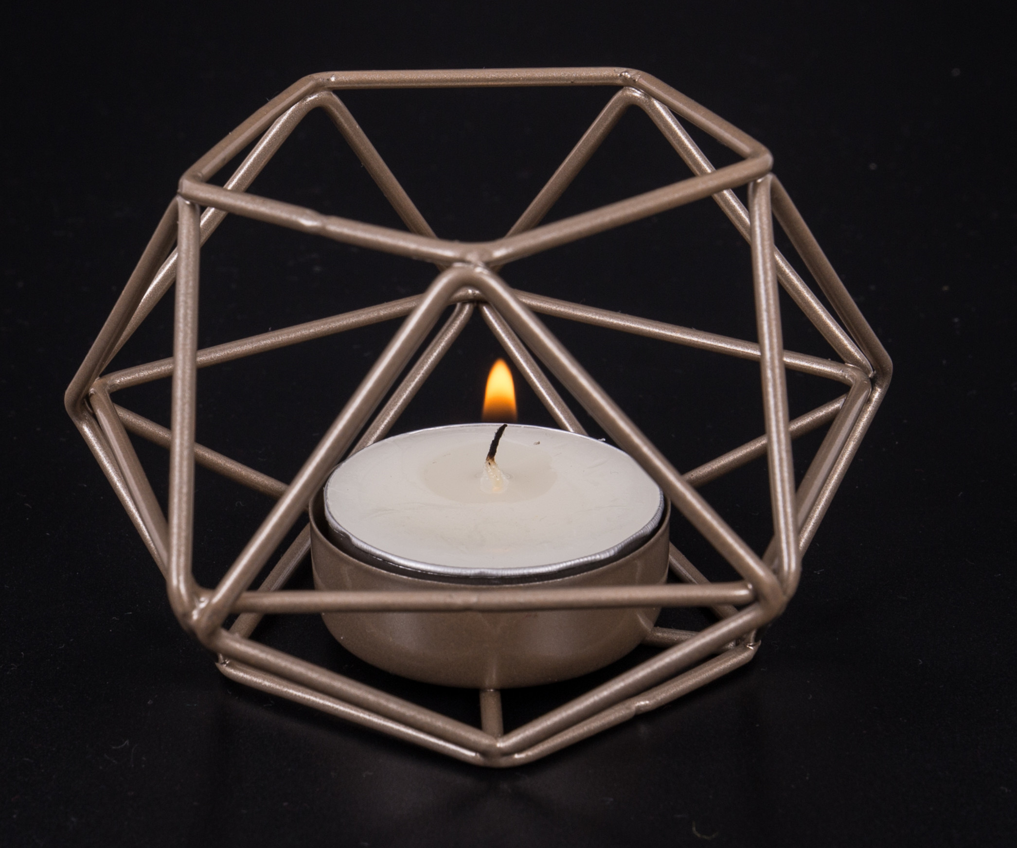 鐵線幾何籠狀燭臺
