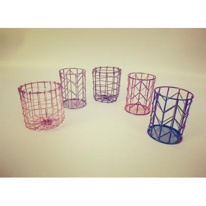 一件代發(fā)鍍金筆筒 簡約時尚鐵線筆筒多規(guī)格 學(xué)生文具辦公用品禮品